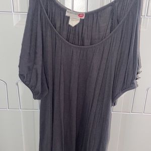 Body Central Gray Off the Shoulder Top